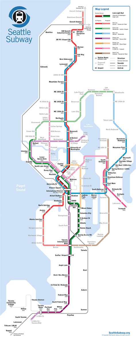 Benefits of using MAP Link Light Rail Map Seattle
